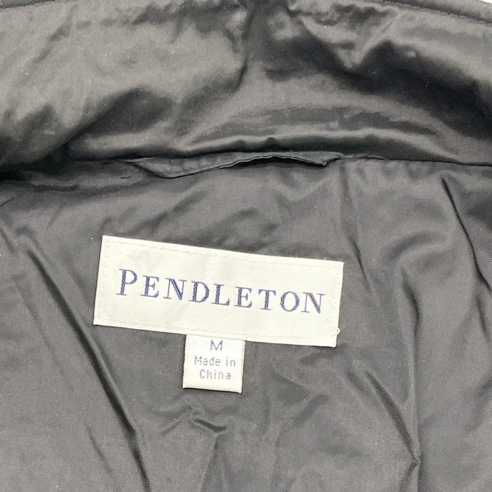 Pendleton Quilted Zip Up Jacket Women Medium Textured Coastal Heritage Elevated